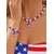 abordables Accesorios-Conjunto de collar y pulsera patrióticos de acrílico para mujer, joyería de cuentas rojas, blancas y azules de varios estilos para la celebración del 250 aniversario de Estados Unidos, el Día de la Independencia y para uso diario informal.