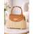 cheap Vacation &amp; Travel Bags-Women's Vintage Straw Woven Handbag with Bamboo Handle, Leather Flap Crossbody Bag with Adjustable Strap, Summer Beach Vacation &amp; Daily Casual Tote, Multi-Color Available
