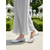 abordables Madre de la Novia/Novio-Zapatos planos de mujer azul marino con punta redonda y tira cruzada, elegantes zapatos para la madre de la novia para bodas en jardines, cómodos zapatos planos para exteriores.