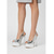 abordables Zapatos de salón de plataforma-Zapatos de tacón alto plateados con plataforma y puntera abierta para mujer, zapatos de fiesta metalizados para salir de noche, zapatos sexys para discotecas. &amp;tacones glamurosos de noche