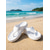 abordables Sandalias deslizantes-Chanclas de playa blancas para mujer: chanclas ligeras e impermeables con soporte ergonómico para el arco del pie para vacaciones de verano y escapadas a islas tropicales. &amp;comodidad diaria