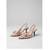 halpa Slingback-kengät-naisten tummansiniset pilkulliset slingback-korkokengät - elegantit teräväkärkiset kissankorkokengät rusetilla toimistotyöhön, arkeen ja puolivirallisiin tilaisuuksiin