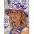 preiswerte Zubehör-Damen-Western-Cowboyhut und Fischerhut aus bedrucktem Polyester, 2-in-1-Modell, vielseitiger Stil, patriotisches Design mit US-Flagge, perfekt für den 250. Jahrestag der USA, den Unabhängigkeitstag und als lässige Alltagskleidung