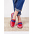 levne Dámské nazouváky a mokasíny-Dámské penny loafers v barevném bloku - Stylové námořnické růžové a červené běžné kožené flats pro každodenní kancelářskou práci casual campus wear a chic street style