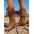 baratos Mulheres-Botas sandália femininas de camurça marrom com franjas - botinhas de verão boho de bico aberto com borlas e fivela, ideais para festivais de música e shows ao ar livre. &amp;eventos boêmios