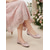 voordelige Moeder van de Bruid/De Bruidegom-Dames ballerina's van roze kant, elegante geborduurde instapschoenen voor de moeder van de bruid, tuinbruiloft &amp;formele dag evenementen