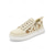 cheap Men-Men's Beige Canvas Sneakers with Patterned Side Panels, Breathable and Stylish, Ideal for Outdoor Resort, Travel and Casual Outings