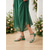 cheap Mother of Bride/Groom-Women's Green Block Heel Sandals with Crystal Embellished Strap, Elegant Mother of the Bride Shoes for Garden Wedding, Comfortable Low Heel Dress Sandals for Outdoor Ceremony