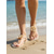 voordelige Platte Sandalen-Elegante abrikooskleurige jelly sandalen voor dames - waterdichte teenslippers met 3D-bloemenversieringen voor strandvakanties en feestjes bij het zwembad. &amp;zomer resortkleding