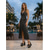 voordelige Platform Sandalen-Opvallende zwarte platform sandalen met stippen voor dames - elegante blokhakken met strikdetail en enkelbandje voor luxe resortavonden, galadiners en bruiloften.