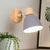 economico Luci da parete-Lampada da parete per interni, apparecchio di illuminazione moderno in legno, luce diffusa da parete E27, orientabile, lampade da lettura da comodino, applique da parete per camera da letto e