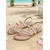 billige Brud-Flate sandaler med perlemotiv til dame – komfortable og elegante sko til strandbryllup