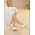 cheap Bride-Women's Ivory Platform Heels - Elegant Bridal Pumps for City Weddings