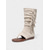 abordables Mujeres-Botas estilo sandalia con flecos de ante negro para mujer: botines bohemios de verano con punta abierta, borlas y hebilla para festivales de música y conciertos de rock. &amp;eventos góticos-chic