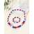abordables Accesorios-Conjunto de collar y pulsera patrióticos de acrílico para mujer, joyería de cuentas rojas, blancas y azules de varios estilos para la celebración del 250 aniversario de Estados Unidos, el Día de la Independencia y para uso diario informal.