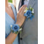 billige Bryllup ACC-Bryllupsboutonniere og håndleddskorsagesett for menn i støvete blått lyseblått polyesterstoff med imitert blomstermotiv, til brudgommen, skoleballet, fester og formelle kveldsarrangementer