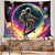 levne Nástěnné tapiserie-psychedelický astronaut skateboardista vesmírná zeď gobelín neon medúza galaxie barevný planeta trippy surrealistické umění ložnice herna pokoj kolej dekor estetický nástěnná malba pozadí