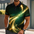 cheap Men's Geometric Polo-Men's Abstract Golf Sports Polo Shirts Short Sleeve Polo Shirts Collared Shirts Casual Athleisure Buttons Spring &amp; Summer Blue Gold Green