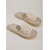 economico Sandali espadrilles-Ciabatte con plateau da donna in stile boho beige all'uncinetto - comodi sandali espadrillas intrecciati con ricami traforati per resort all'aperto e giardini tropicali &amp;vacanze estive