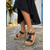 billige Kilesandaler-Damesandaler med glitrende sølvfargede strass-kile – elegante platåsandaler med utskjæring og blomstermotiv for utendørsferier, strandservering og sommerferier på øya