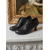 billige Victoriansk og Edwardiansk-Damesko i viktoriansk stil med snøring i oxford-stil – elegante edwardianske retro-støvletter med hæl, kamskjellformet brogue-detalj og spolehæl for vintagebryllup og kostymer fra perioden &amp;klassiske