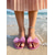 abordables Sandalias deslizantes-Sandalias de playa rosa palo para mujer: sandalias románticas con lazo extragrande y cómoda suela plana, ideales para vacaciones de verano y escapadas a islas tropicales. &amp;ropa informal de resort