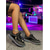 abordables Zapatillas de mujer-Zapatillas de plataforma con diamantes de imitación para mujer: zapatos de terciopelo negro de moda para fiestas nocturnas.