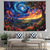 cheap Wall Tapestries-Abstract Galaxy Spiral Nebula Wall Tapestry Pine Trees Forest Mountain Landscape Colorful Starry Night Sky Psychedelic Swirl Wall Decor Living Room Bedroom Dorm Backdrop