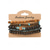 economico Accessori per le vacanze-set di braccialetti di perline di legno impilabili in stile bohémien da uomo, bracciale etnico tribale multistrato con accenti turchesi, gioielli fatti a mano per le vacanze al mare e per tutti i giorni casual da uomo