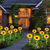 abordables Éclairages pour allées-Poteau lumineux solaire en forme de tournesol à LED - Lampe végétale artificielle pour allée ou cour, idéale pour les fêtes. &amp;décoration paysagère, lampe de sol étanche pour pelouse