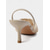 voordelige Moeder van de Bruid/De Bruidegom-Dames pumps met slingback en kittenhak in nude mesh met geweven details, elegante schoenen voor de moeder van de bruid voor een tuinbruiloft, pumps met spitse neus en lage hak voor een ceremonie in de