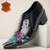 preiswerte Loafer aus hochwertigem Leder-Schwarze Herren-Lederslipper mit Blumenstickerei – hochwertige Schuhe für Hochzeiten und festliche Abendessen