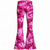 abordables Fondos-Retro Antiguo Boho Años 70 Pantalones Los pantalones de campana Hippie Disco Alta cintura Psicodélico Disfraz Mujer Víspera de Todos los Santos Carnaval Festival de Música Fiesta temática retro Adulto