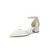 baratos Mãe da Noiva/Namorado-Sapatos de salto bloco azul-marinho para mulheres, com bordado em renda e detalhes em miçangas, elegantes sapatos para a mãe da noiva em casamentos na cidade, sapatos de salto alto com bico fino para