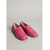levne Dámské nazouváky a mokasíny-Dámské penny loafers v barevném bloku - Stylové námořnické růžové a červené běžné kožené flats pro každodenní kancelářskou práci casual campus wear a chic street style