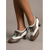 billige 1950-talls retro-Damesko i svart og hvitt fra 1950-tallet – klassiske tofargede brogues med snøring for retrofester og swingdans &amp;preppy hverdagsklær