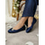ieftine Mama miresei/mirelui-pantofi de mireasă pentru mama miresei/mirelui, pantofi balerini din satin bleumarin pentru femei, pantofi de mireasă cu toc jos și detalii cu strasuri, pantofi de seară confortabili