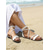 abordables Femmes-Sandales blanches bohèmes à brides pour femmes - sandales plates et confortables de plage avec détails tressés &amp;Cheville à brides croisées pour les vacances d'été, les escapades insulaires &amp;promenades