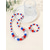 abordables Accesorios-Conjunto de collar y pulsera patrióticos de acrílico para mujer, joyería de cuentas rojas, blancas y azules de varios estilos para la celebración del 250 aniversario de Estados Unidos, el Día de la Independencia y para uso diario informal.