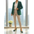 billige Pumps med blokkhæl-Retro mørkegrønne damepumps i lakk i imitert skinn – elegante blokkhæler med firkantet tå og dekorativ sølvfarget sløyfe for kontorarbeid og business casual &amp;elegant hverdagsklær