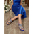 abordables Madre de la Novia/Novio-Sandalias de tacón bajo con adornos azules para mujer: elegantes zapatos de madre para bodas en la iglesia, ocasiones formales