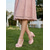 abordables Mère de la Mariée/Marié-Escarpins Mary Jane roses à talons carrés avec nœud décoratif, chaussures élégantes pour la mère de la mariée lors d'un mariage champêtre, escarpins vintage à bout rond pour une cérémonie en extérieur