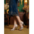 abordables Años 1920 &amp; Era Gatsby-Tacones altos Gatsby para mujer de los años 20: elegantes sandalias de tiras doradas metalizadas con dije de diamantes de imitación brillantes. &amp;Tacón de aguja para fiestas temáticas estilo flapper,