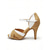 abordables Zapatos de baile latino-Zapatos de baile latino para mujer con tiras beige y blancas: calzado de baile profesional para actuaciones. &amp; práctica