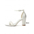 baratos noiva-Sandálias femininas prateadas de salto alto - sapatos de noiva elegantes com tira de pérolas para casamentos no jardim.