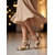 abordables Zapatos de baile latino-Zapatos de baile latino para mujer con tiras beige y blancas: calzado de baile profesional para actuaciones. &amp; práctica