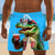 billige Dyr og fugler-Herre Krokodillemønster Morsom tegneseriedyr Badeshorts Surfeshorts Medium Midje Hawaiisk Strandferie Sidelommer Mesh fôr Elastisk snøring i midjen Designer Klær