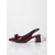 abordables zapatos de tacón con tira-Elegantes zapatos de salón de charol azul marino para mujer: elegantes tacones de punta puntiaguda con lazo. &amp;Tacón de bloque grueso para trabajo de oficina, negocios informales &amp;ropa profesional