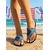 abordables Zapatos de mujer-Sandalias vaqueras para mujer del 250 aniversario de EE. UU. - sandalias de lona con estrellas y rayas patrióticas y borde deshilachado para el Día de la Independencia de 2026 y fiestas de barbacoa.
