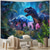 cheap Wall Tapestries-Prehistoric Dinosaur World Colorful Sunset T-Rex Brachiosaurus Stegosaurus Waterfall Tropical Jungle Wall Tapestry Wall Hanging Kids Bedroom Boys Playroom Decor Birthday Party Backdrop